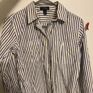 Mens small Ralph Lauren striped long sleeve polo